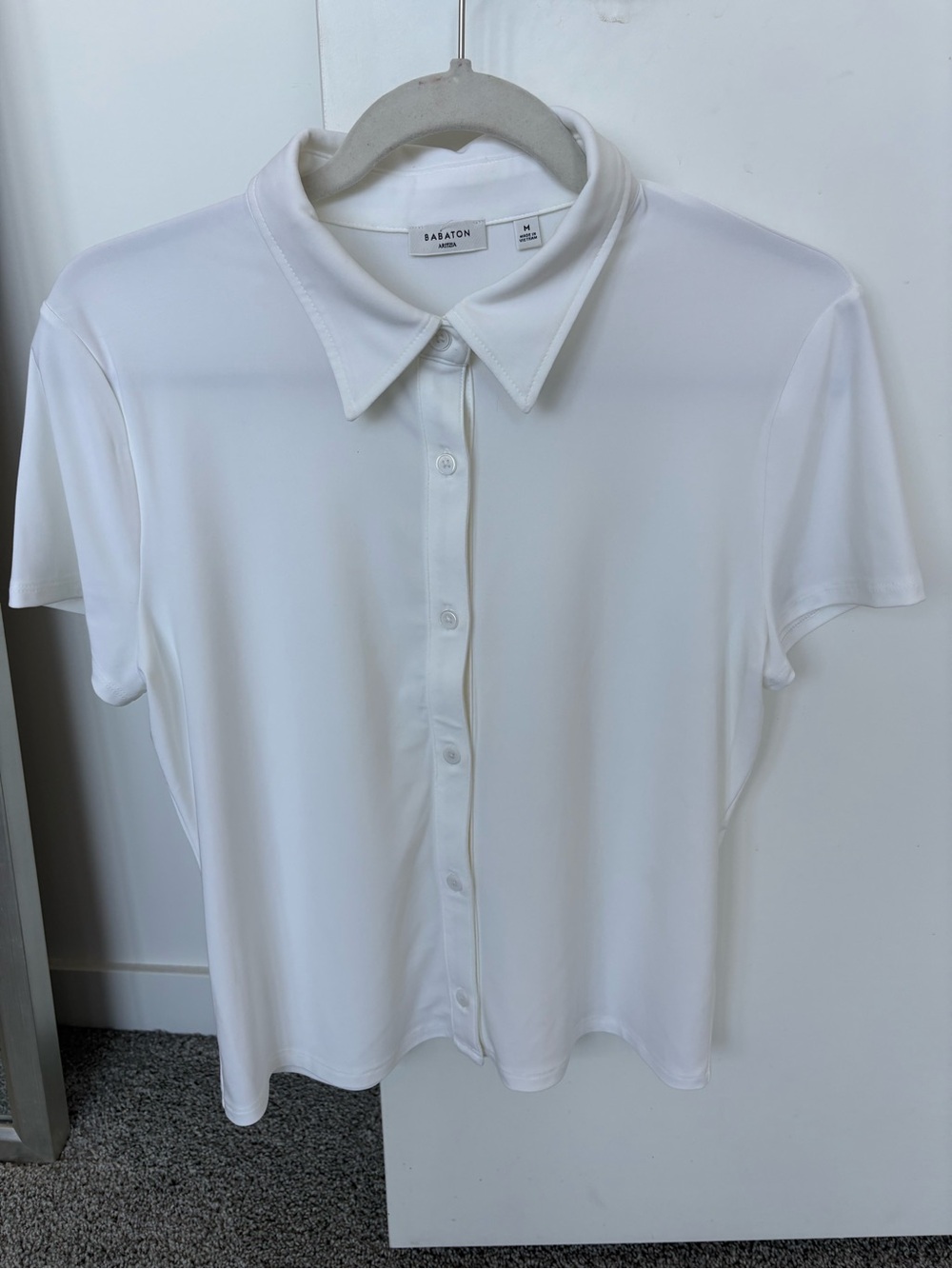 Babaton Aritzia white Smooth Matter Anthology top sz Med - Picture 4 of 7